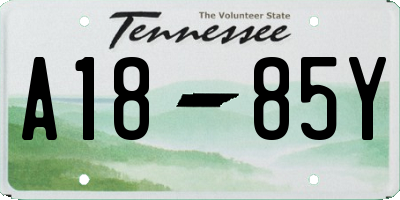 TN license plate A1885Y