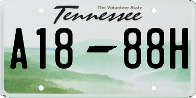 TN license plate A1888H