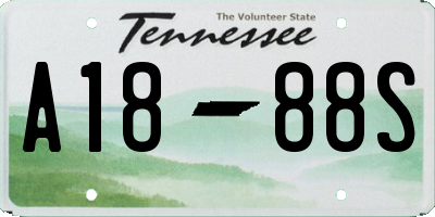 TN license plate A1888S
