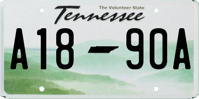 TN license plate A1890A