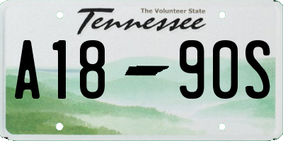 TN license plate A1890S