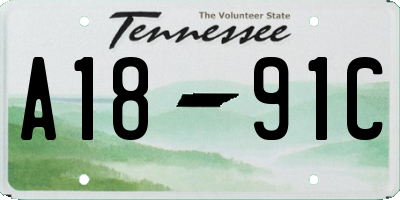 TN license plate A1891C