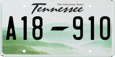 TN license plate A1891O