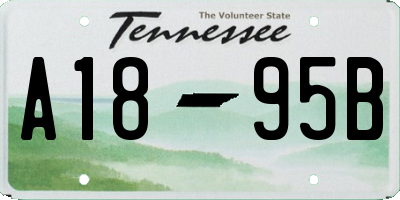 TN license plate A1895B