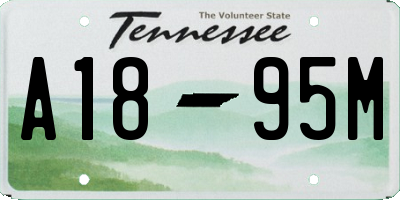 TN license plate A1895M