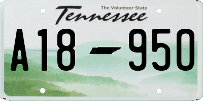 TN license plate A1895O