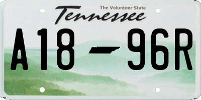 TN license plate A1896R