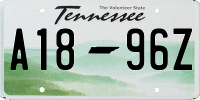 TN license plate A1896Z