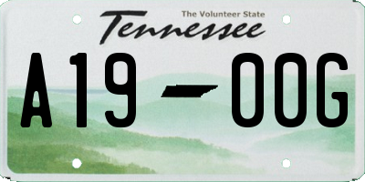 TN license plate A1900G