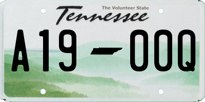 TN license plate A1900Q