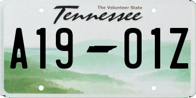 TN license plate A1901Z