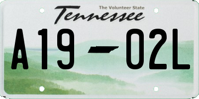 TN license plate A1902L