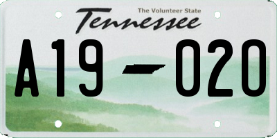 TN license plate A1902O