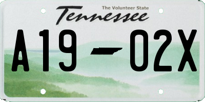TN license plate A1902X