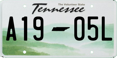 TN license plate A1905L