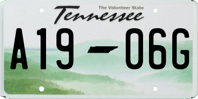 TN license plate A1906G