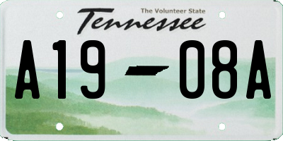 TN license plate A1908A