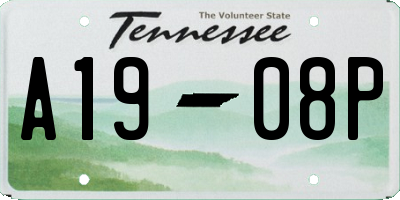 TN license plate A1908P