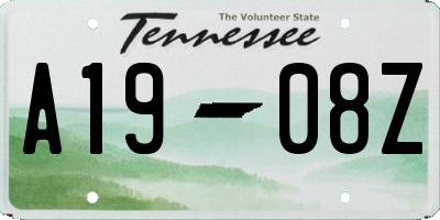 TN license plate A1908Z