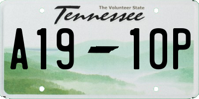 TN license plate A1910P