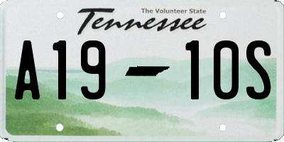TN license plate A1910S