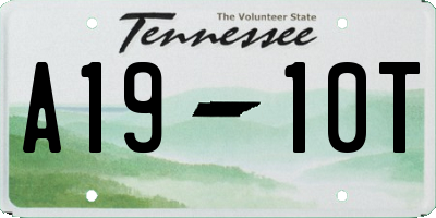 TN license plate A1910T