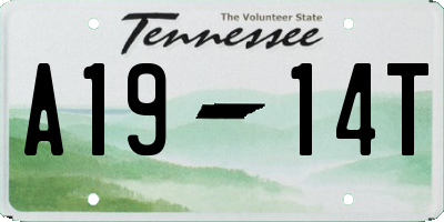 TN license plate A1914T