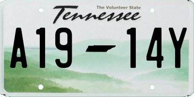 TN license plate A1914Y