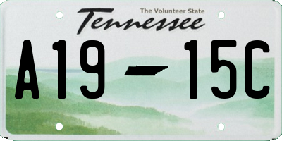 TN license plate A1915C