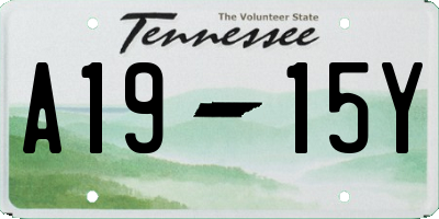 TN license plate A1915Y