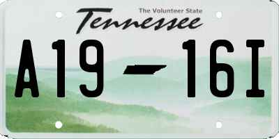 TN license plate A1916I