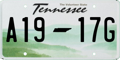 TN license plate A1917G