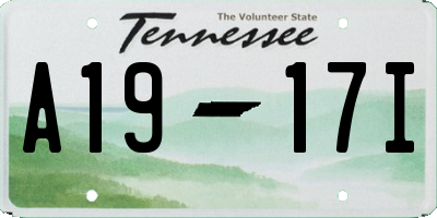 TN license plate A1917I
