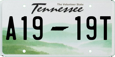 TN license plate A1919T