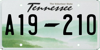 TN license plate A1921O