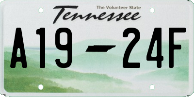 TN license plate A1924F