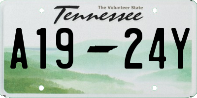 TN license plate A1924Y