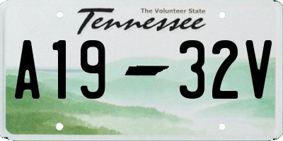 TN license plate A1932V