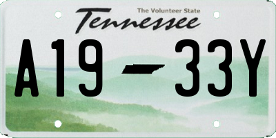 TN license plate A1933Y
