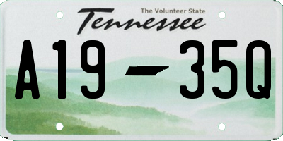 TN license plate A1935Q