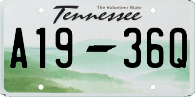 TN license plate A1936Q