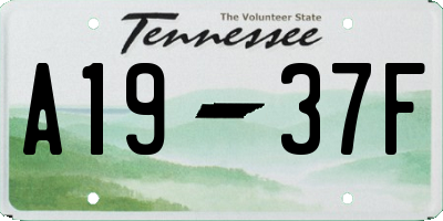 TN license plate A1937F