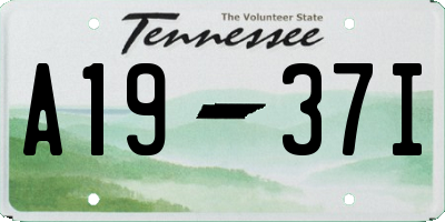 TN license plate A1937I