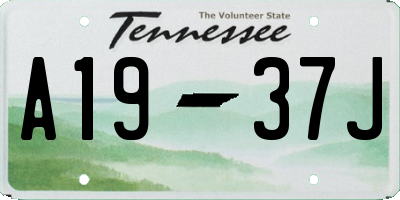 TN license plate A1937J