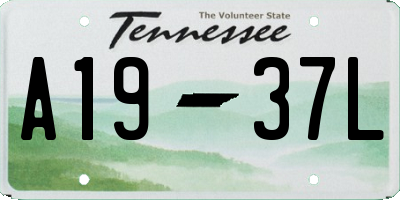 TN license plate A1937L