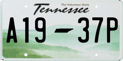 TN license plate A1937P