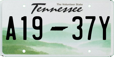 TN license plate A1937Y