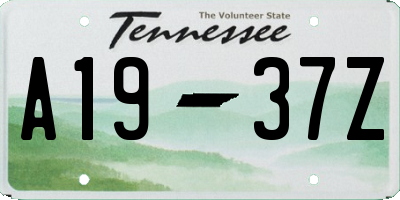 TN license plate A1937Z