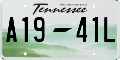 TN license plate A1941L
