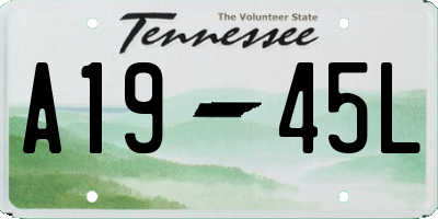 TN license plate A1945L